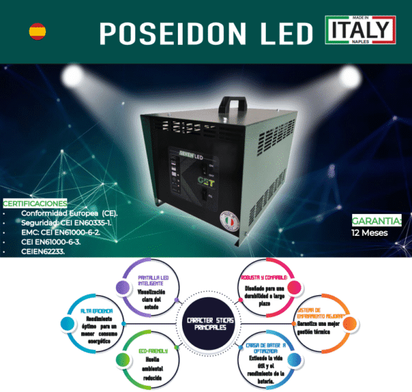 Cargador para apilador y transpaletas